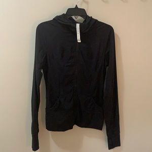 Lululemon hooded/ ruched coat size 8. Thumb detail